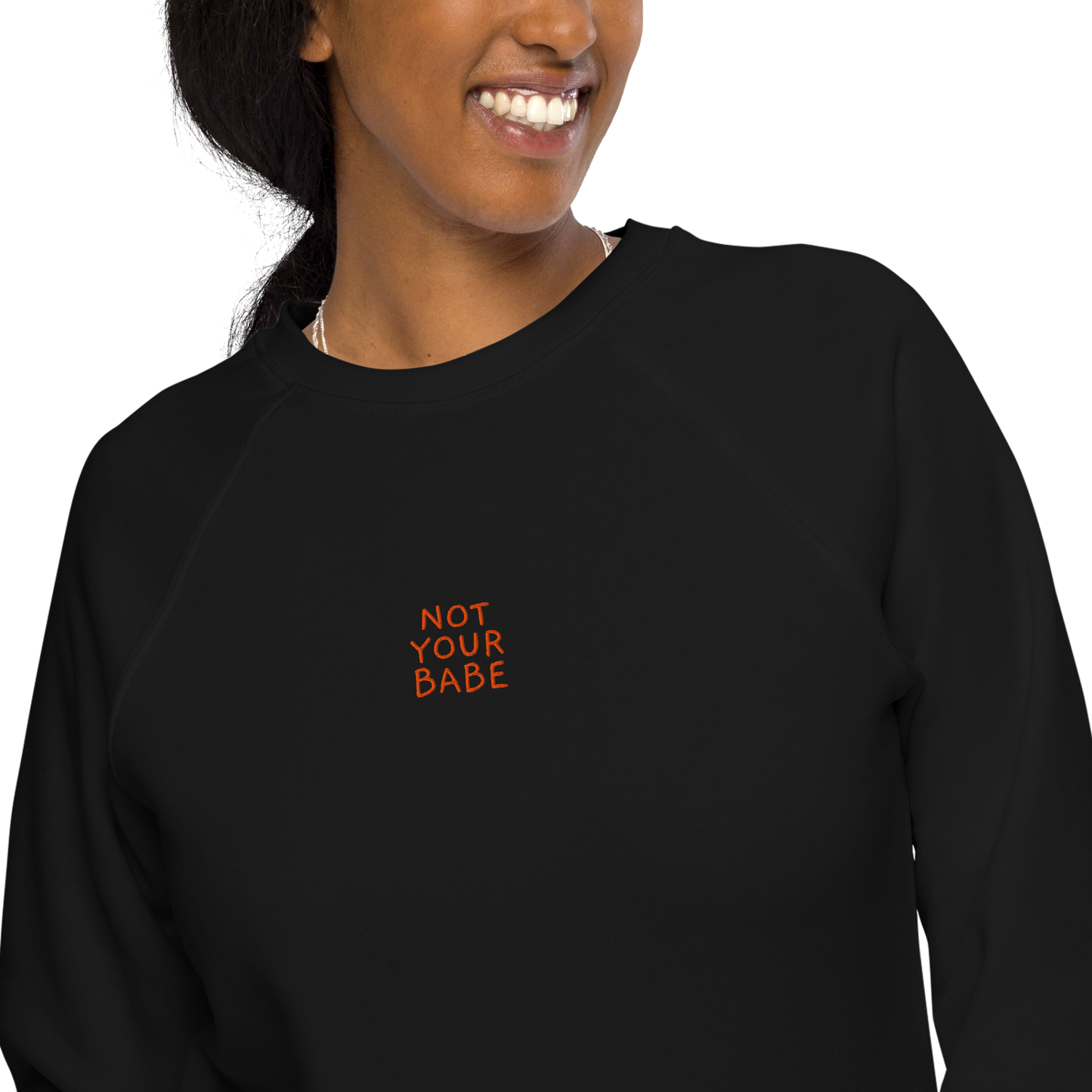 Bio-Sweatshirt "NOT YOUR BABE" | bestickt