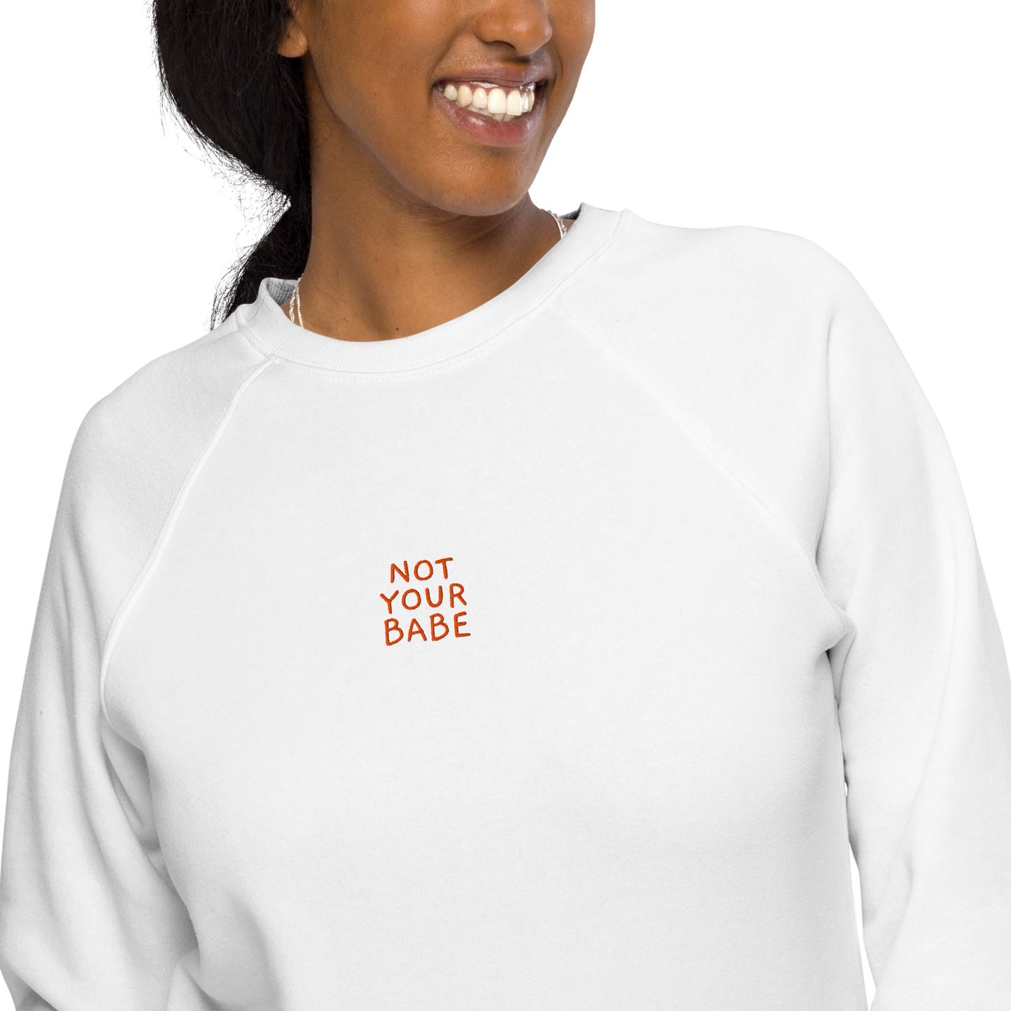 Bio-Sweatshirt "NOT YOUR BABE" | bestickt