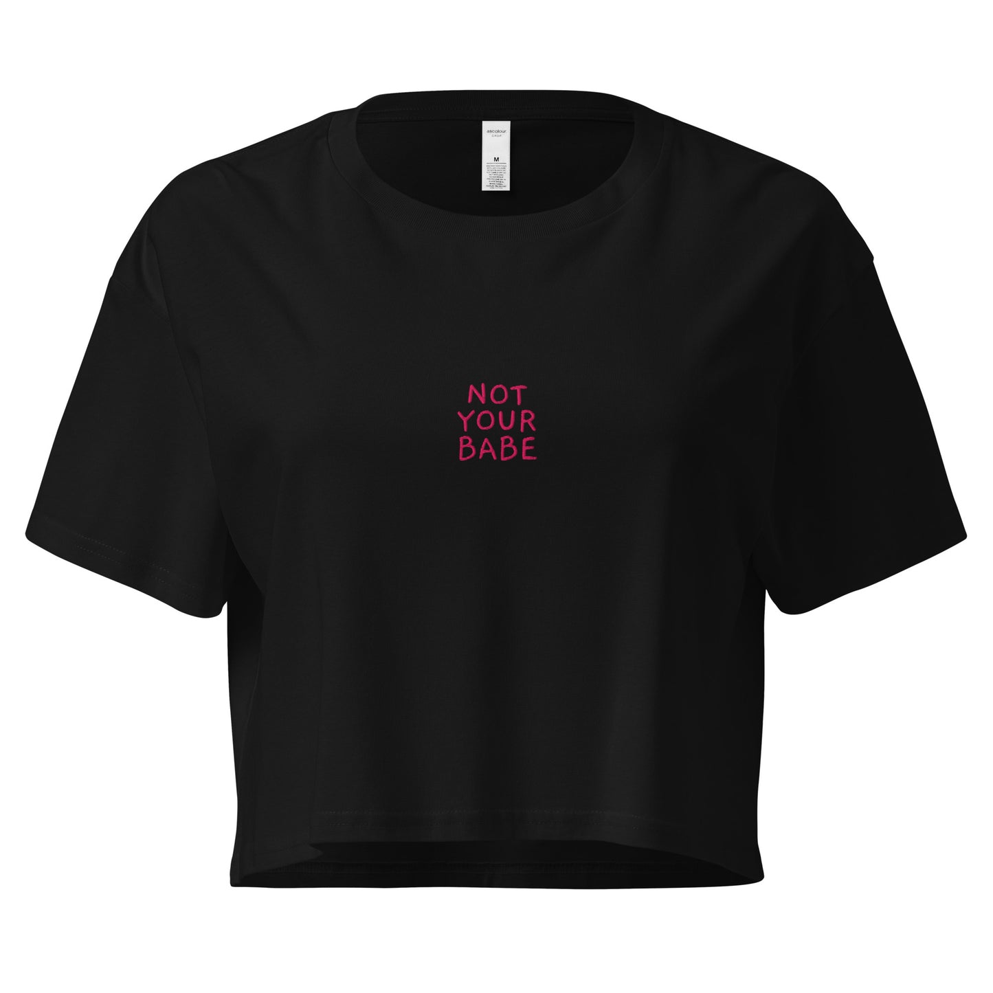 Damen-Crop-Top "NOT YOUR BABE" | bestickt