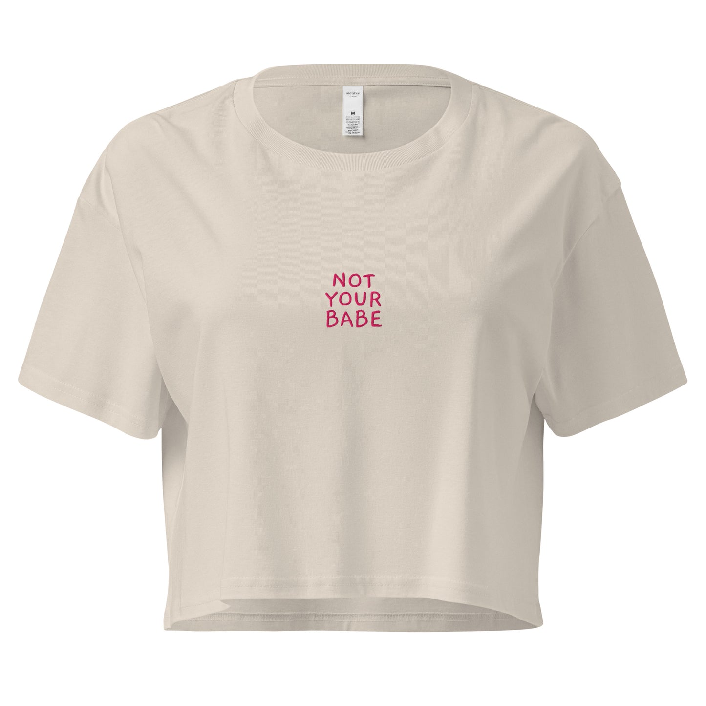 Damen-Crop-Top "NOT YOUR BABE" | bestickt