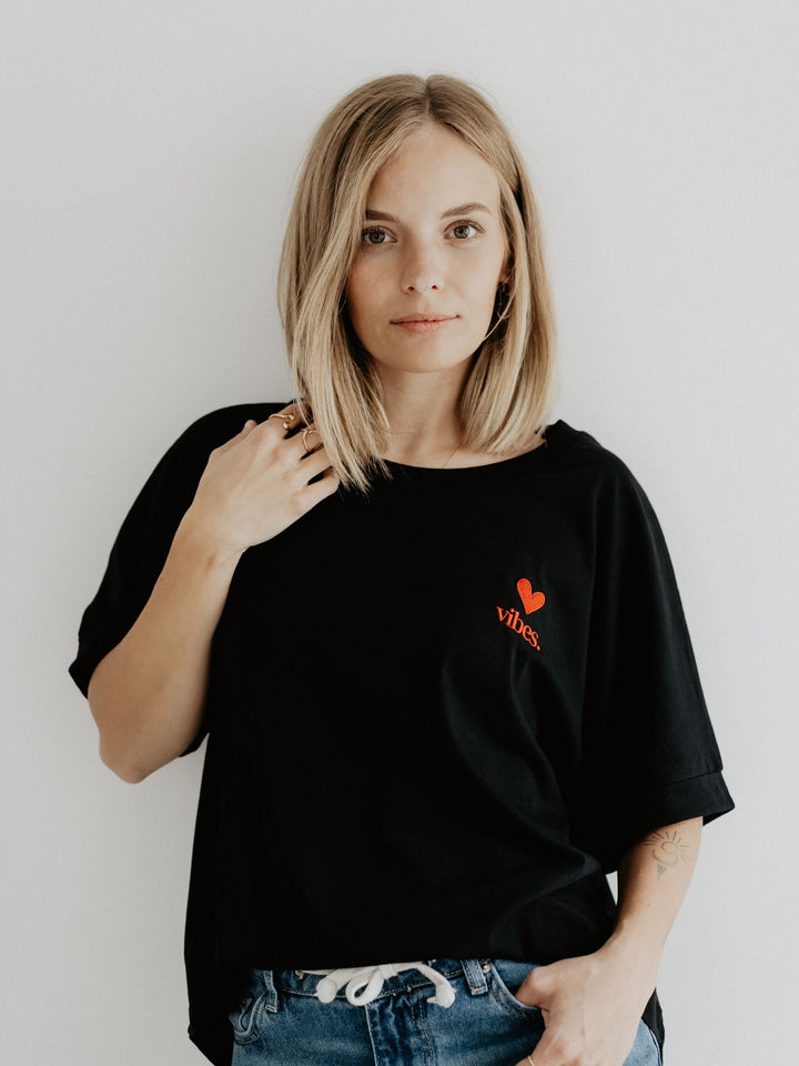 "LOVE VIBES" T-Shirt Oversized