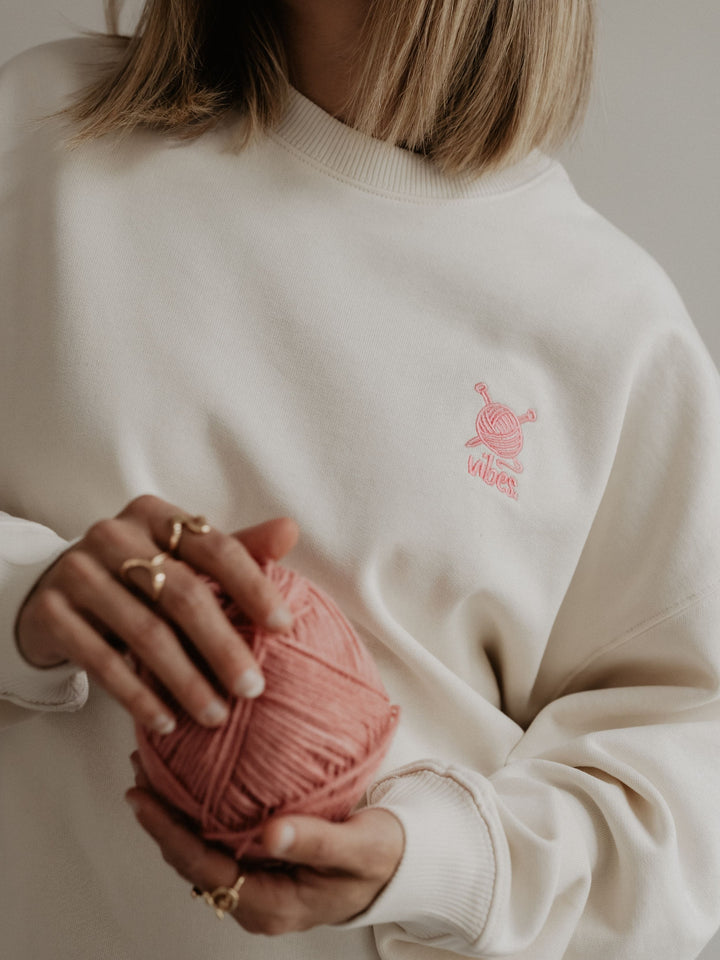 "KNITTING VIBES" Sweater Oversized | comfy edition