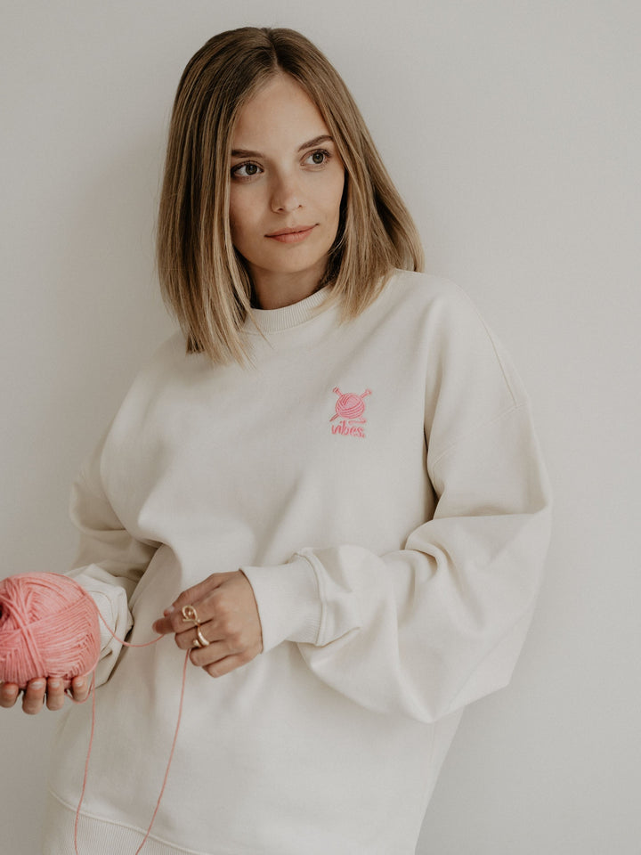 "KNITTING VIBES" Sweater Oversized | comfy edition