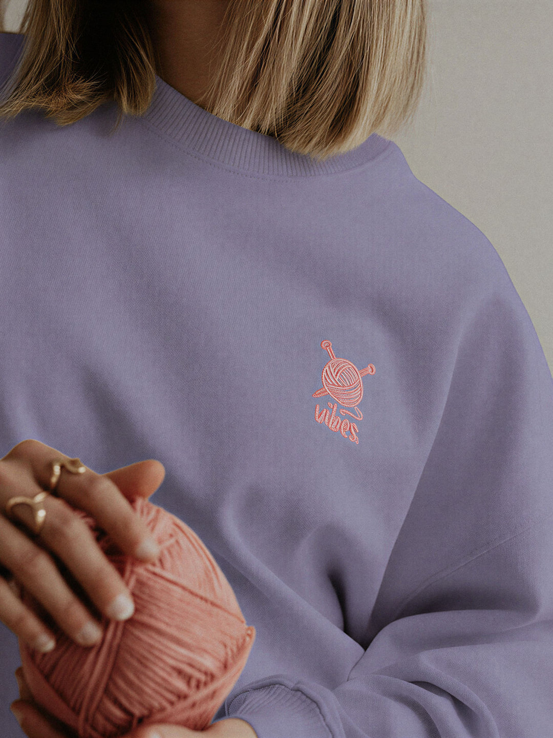 "KNITTING VIBES" Sweater Oversized | comfy edition