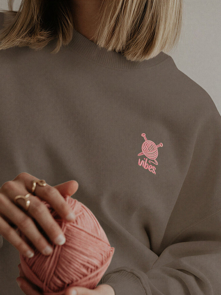 "KNITTING VIBES" Sweater Oversized | comfy edition