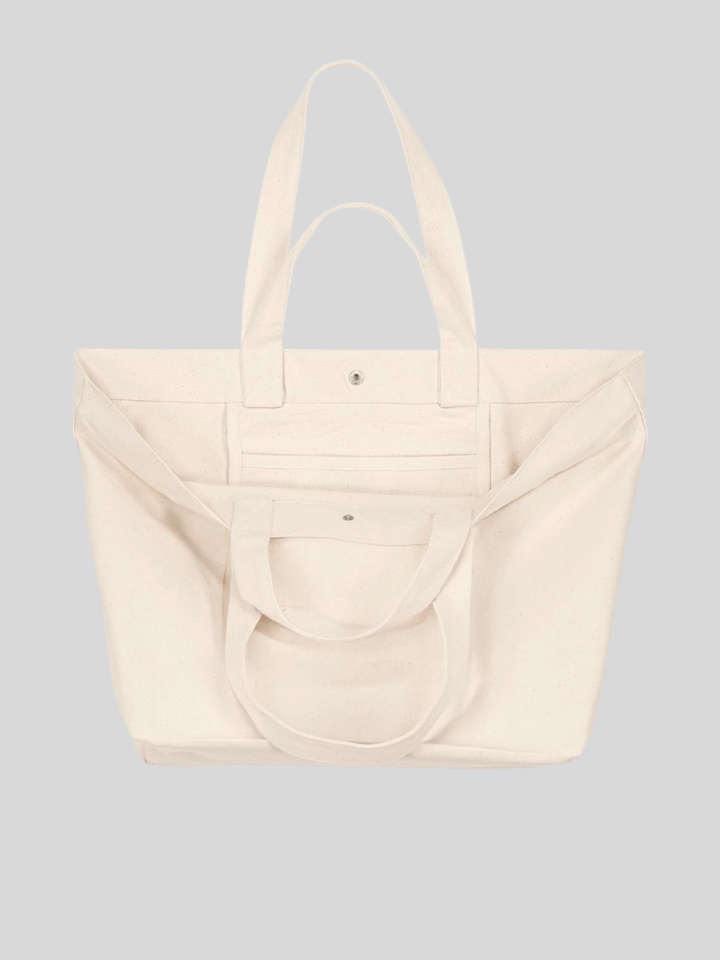 "MENTALLY AT THE BEACH" CANVAS SHOPPER