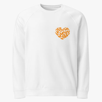 Bio-Sweatshirt "LOVE FOR GOOD VIBES" | oranger Print