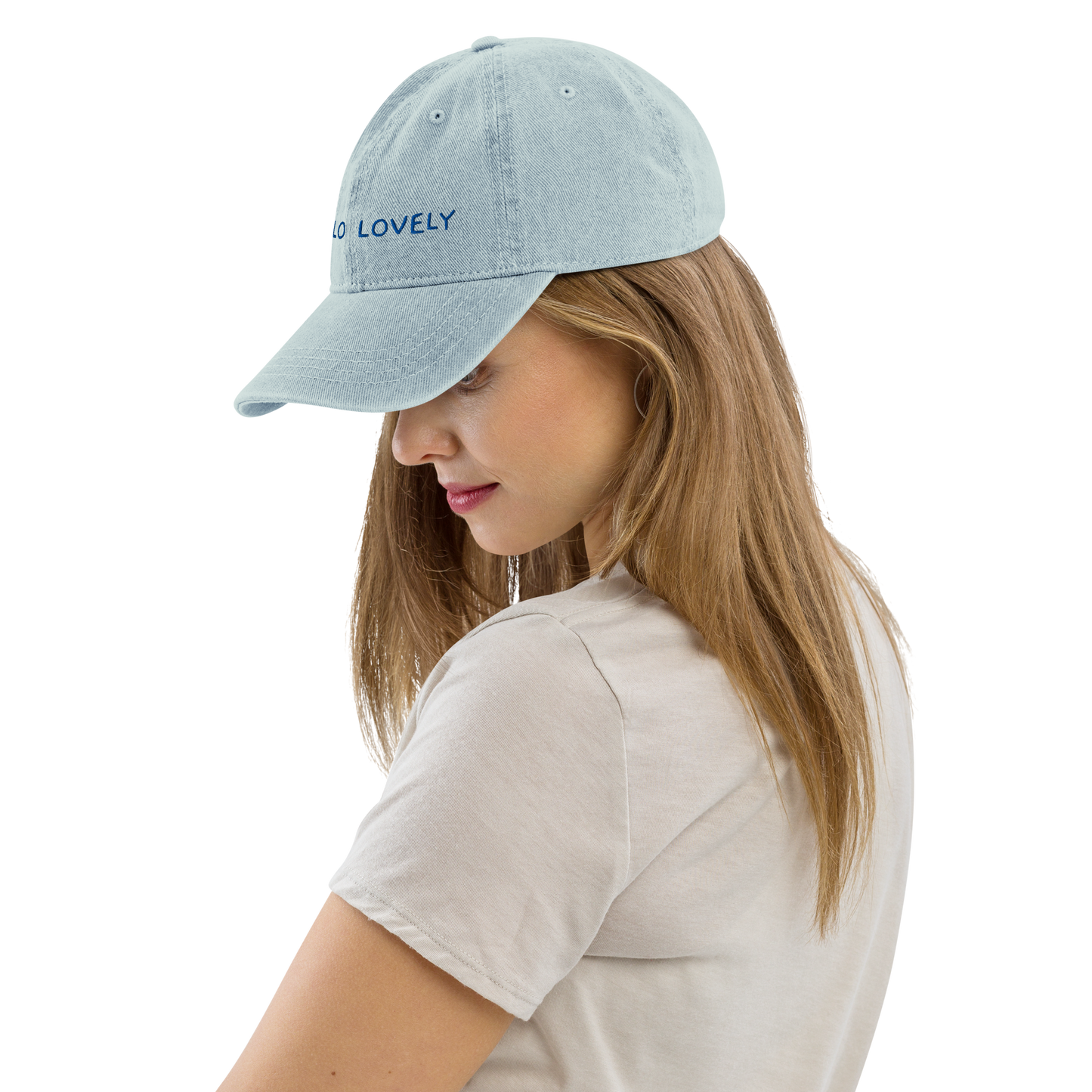 Jeans-Cap "HELLO LOVELY | bestickt