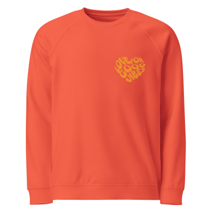 Bio-Sweatshirt "LOVE FOR GOOD VIBES" | oranger Print