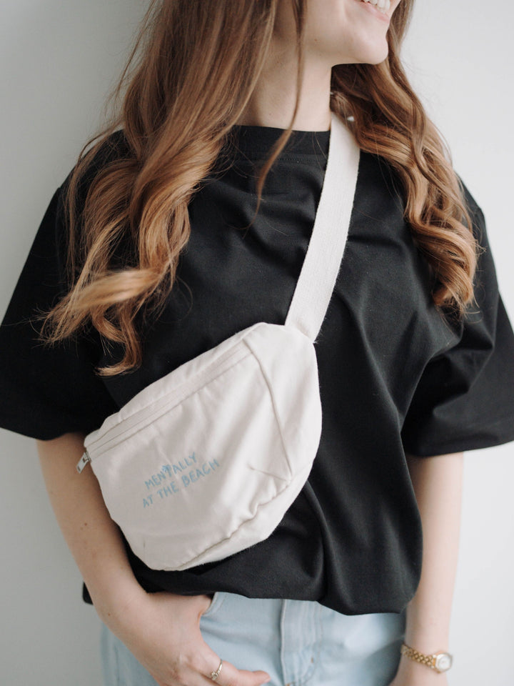 "MENTALLY AT THE BEACH" CANVAS GÜRTELTASCHE