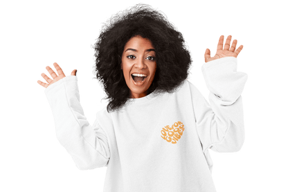 Bio-Sweatshirt "LOVE FOR GOOD VIBES" | oranger Print