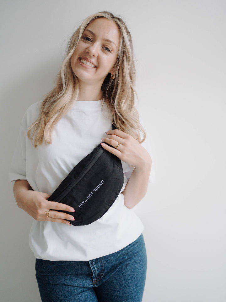 "NOT TODAY" CANVAS GÜRTELTASCHE