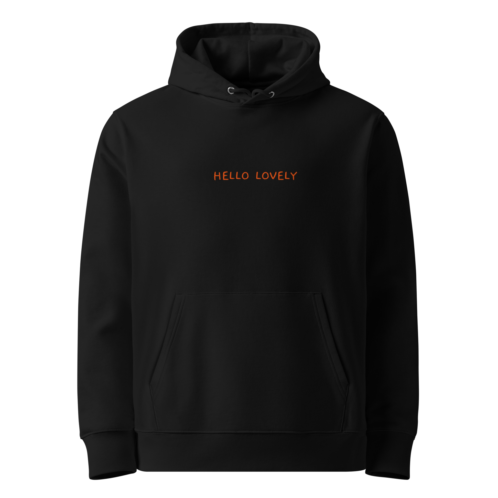 Bio-Hoodie "HELLO LOVELY" | bestickt