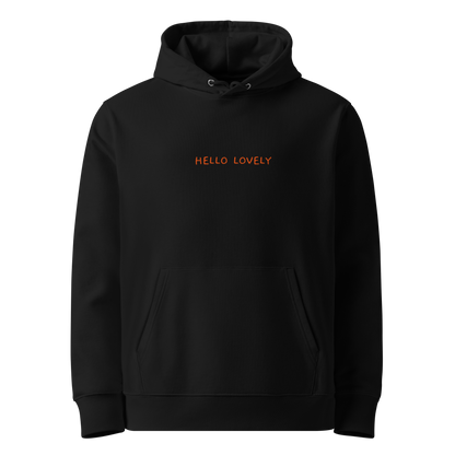 Bio-Hoodie "HELLO LOVELY" | bestickt