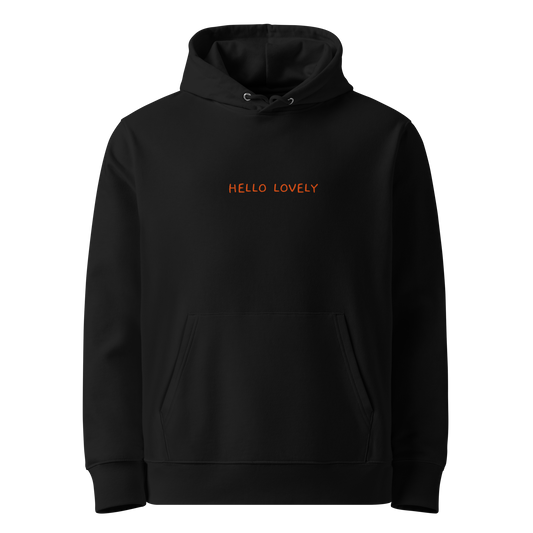 Bio-Hoodie "HELLO LOVELY" | bestickt