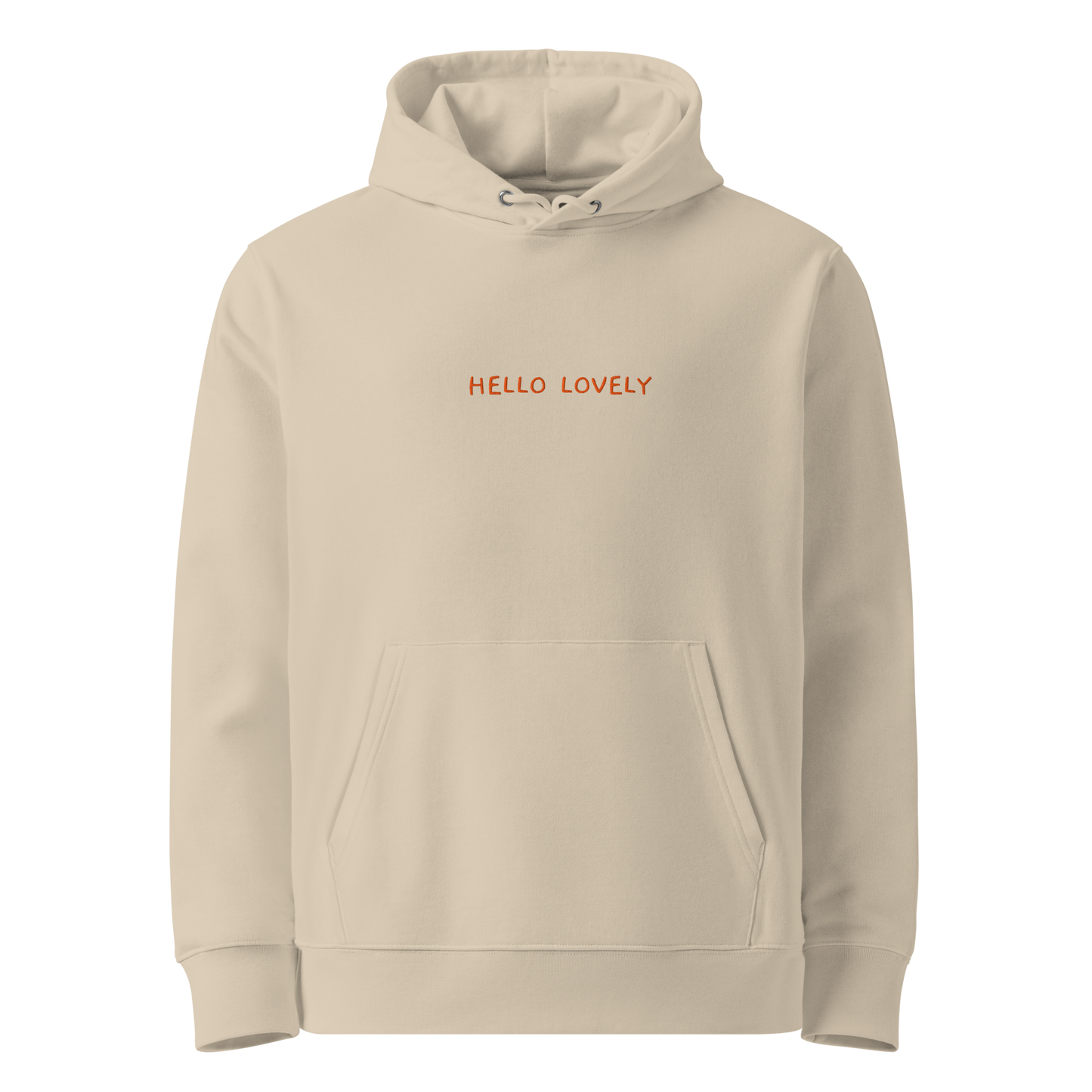 Bio-Hoodie "HELLO LOVELY" | bestickt