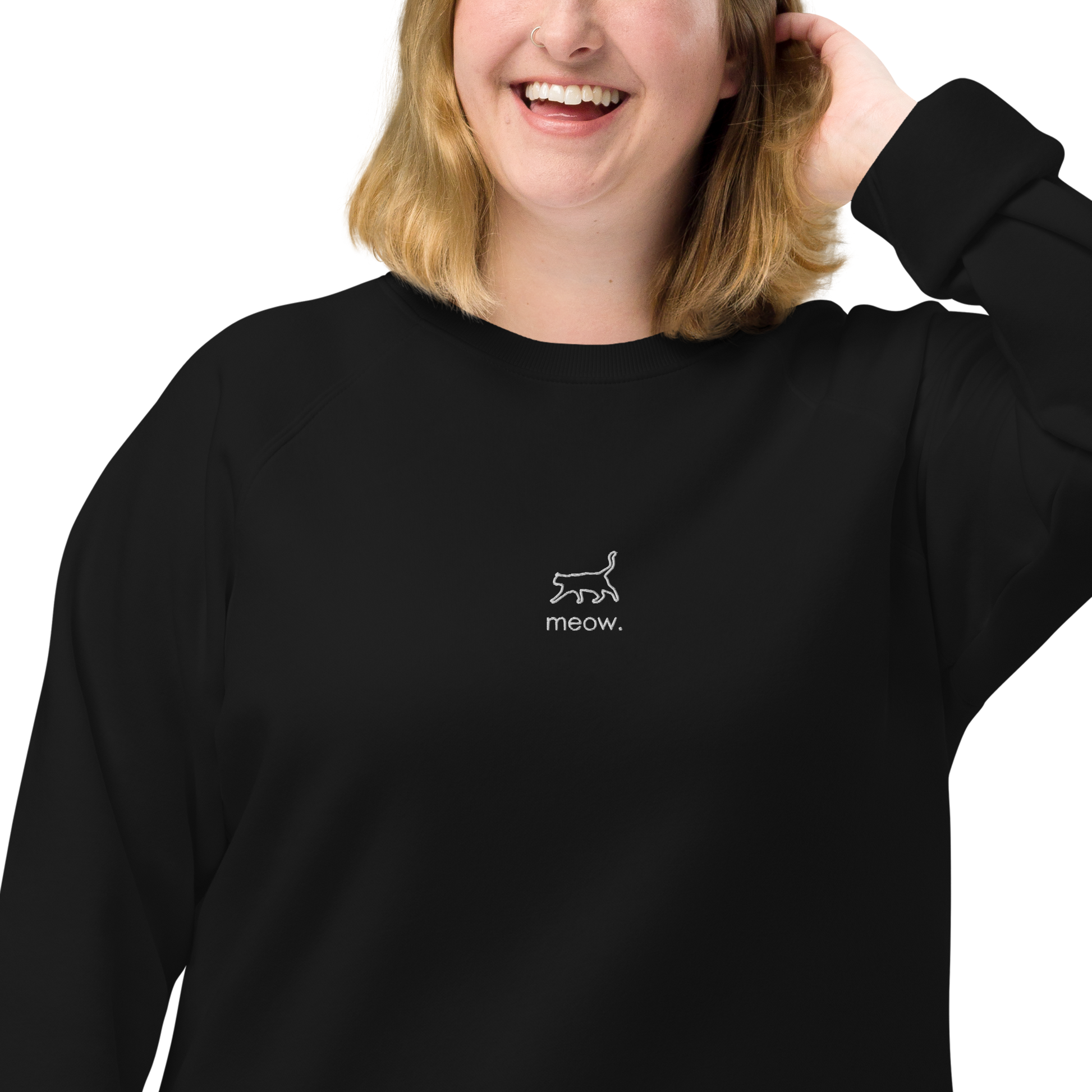 BIO-Sweatshirt "CAT VIBES" | bestickt