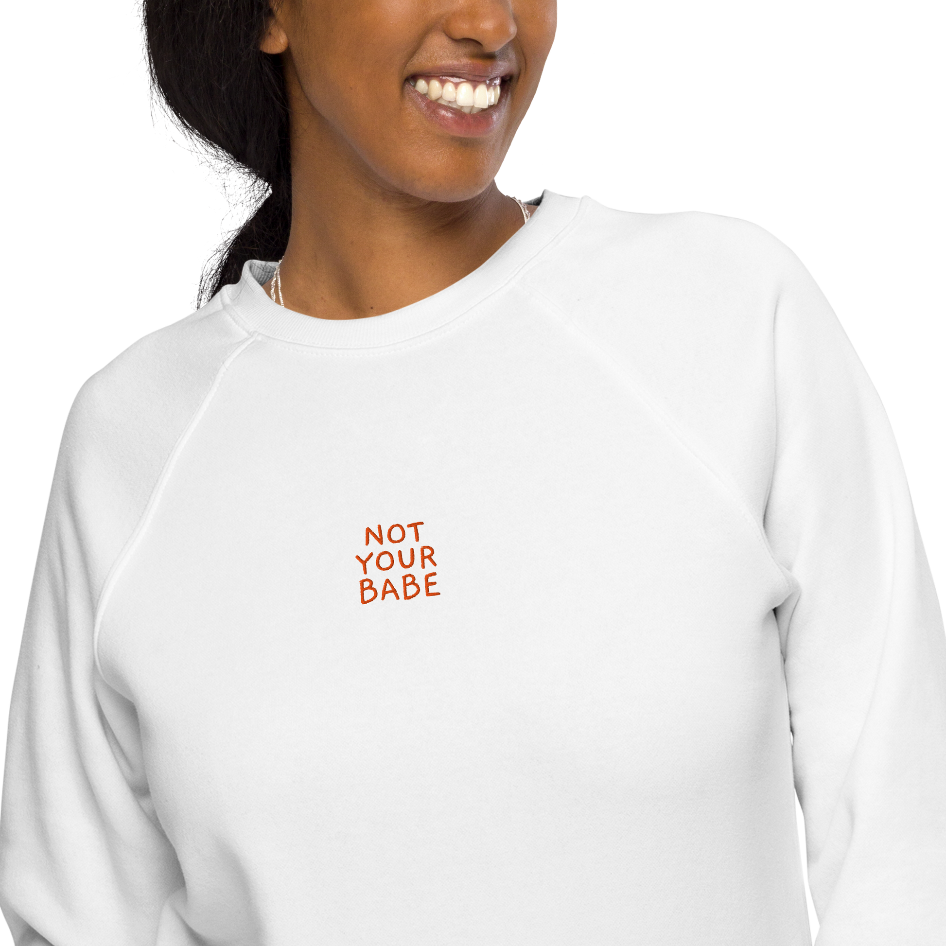 Bio-Sweatshirt "NOT YOUR BABE" | bestickt