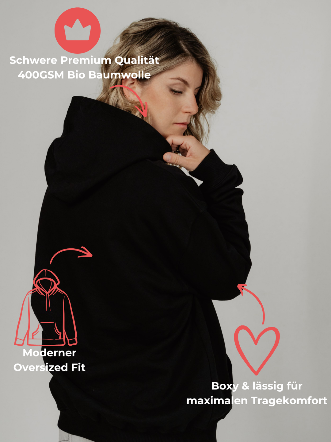 YEAH BUT NO Unisex Oversized Hoodie Neon Edition